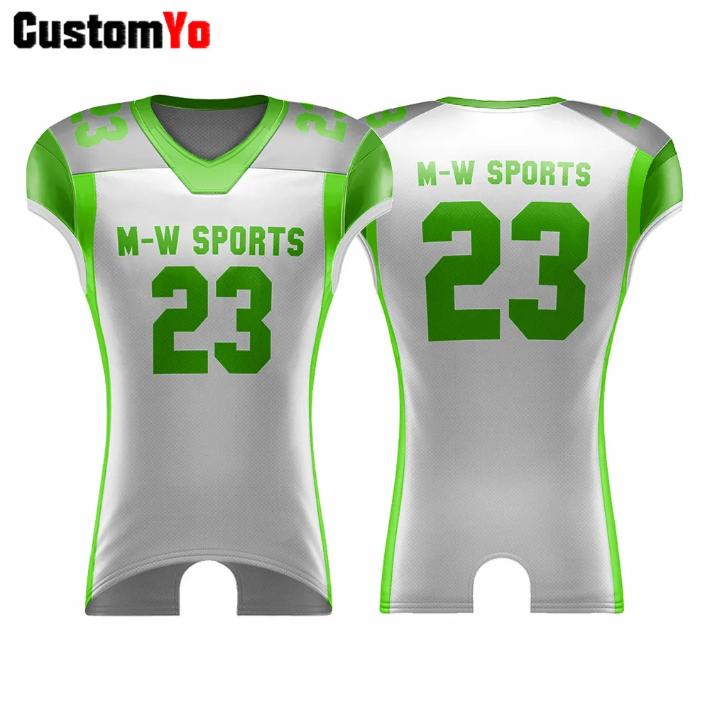 Зеленая и белая футболка для футбола на заказ ваш собственный дизайн