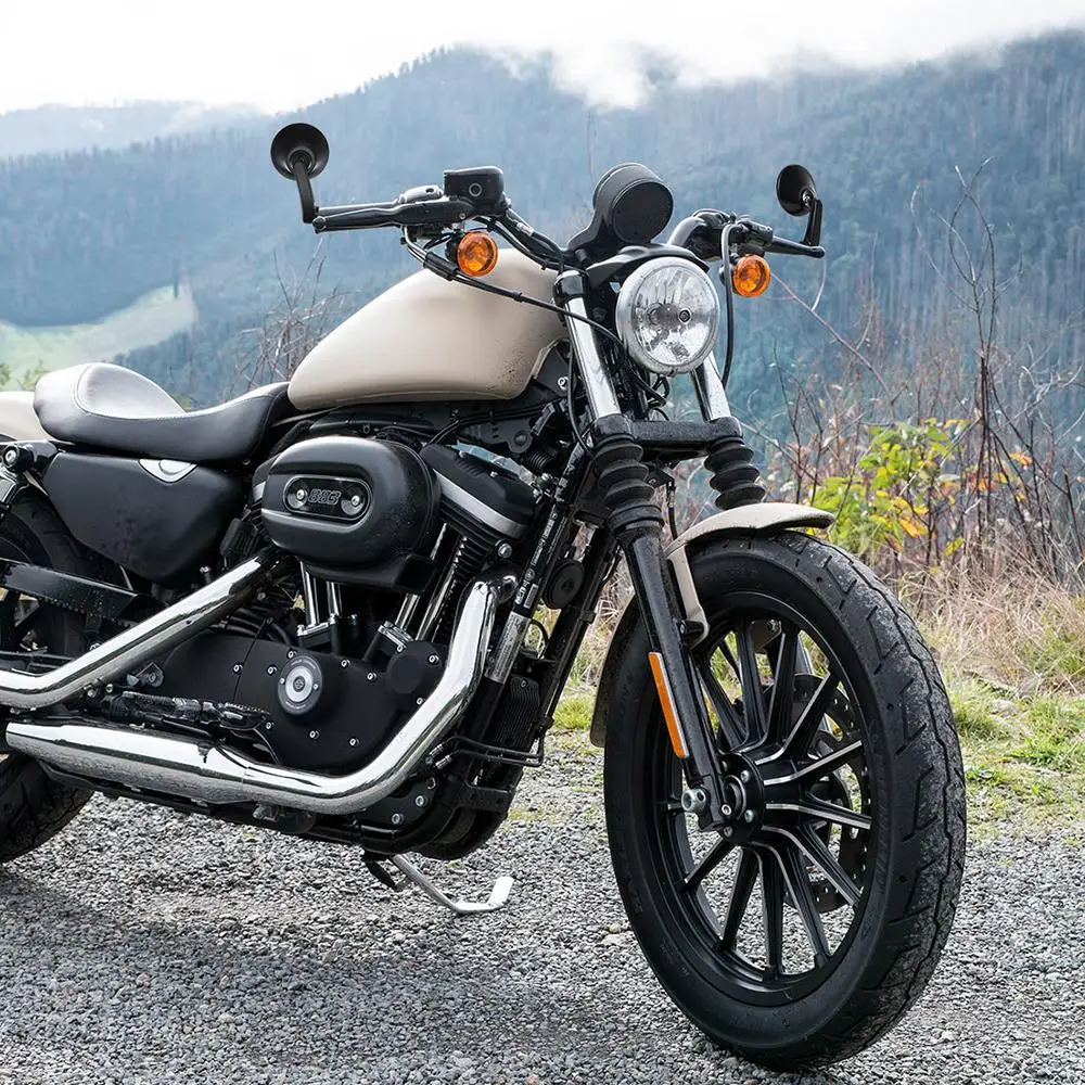Зеркало на руль мотоцикла 18 мм торцевое зеркало круглое для круизера Softail Для Dyna