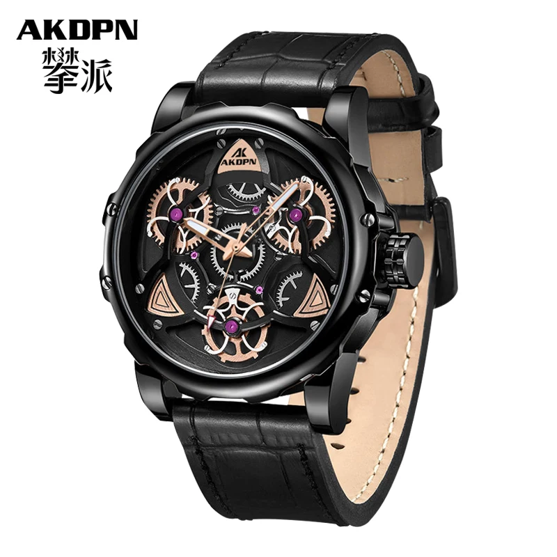 

Luxury Brand Men Analog Leather Sports Watches Brown Men's Army Military Watch Male Quartz Clock Relogio Masculino 2021