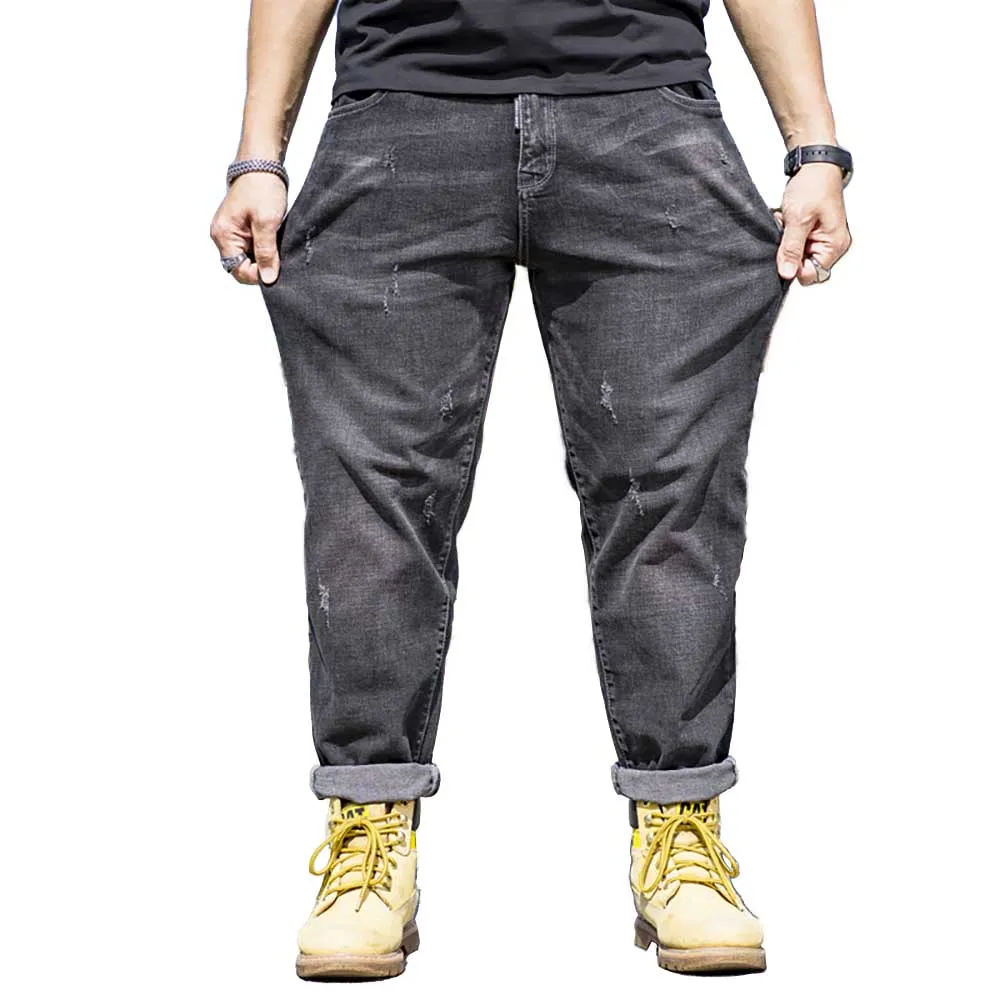 

Fashion Plus Size 48 50 Jeans Men Casual Denim Pants Loose Baggy Straight Trousers Streetwear Hiphop Harem Jeans Men Clothing