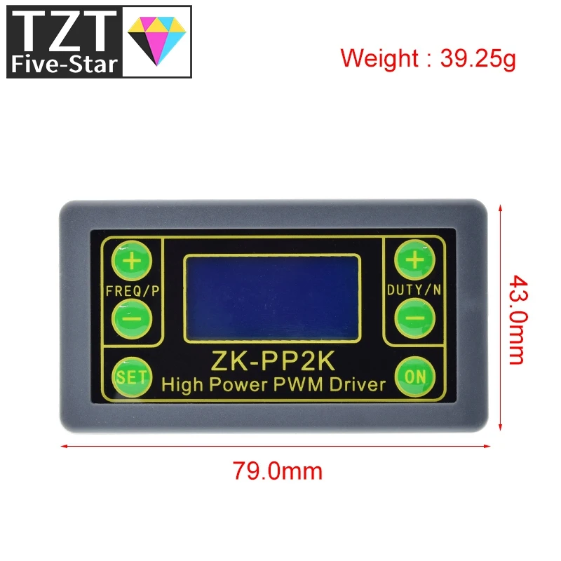 ZK-PP2K PWM DC 3 ~ 30V 12V 24V регулятор скорости двигателя 8A 150W регулируемый светодиодный