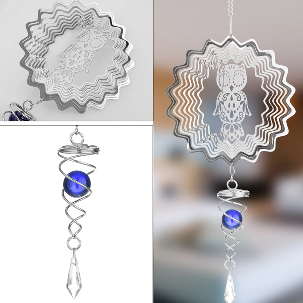 2019 Сова солнце Стрекоза Снежинка ветер Chime домашнее балконное украшение дворовый