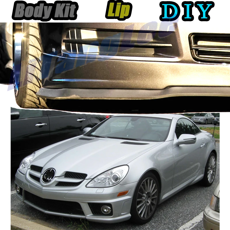 

Car Bumper Lip Front Spoiler Skirt Deflector For Mercedes Benz SLK MB R170 R171 R172 Tune Car Modified Body Kit VIP Hella Flush