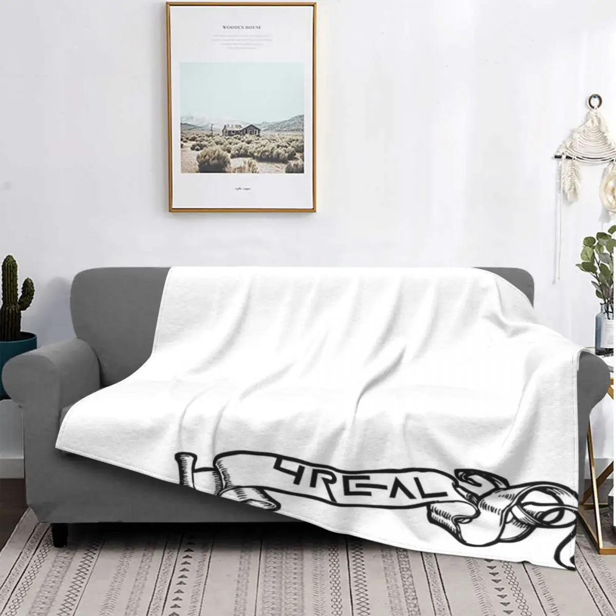 

Добрые люди-мои добрые a-Manta a quadros para cama, manta Kawaii de algodón y lino para cama