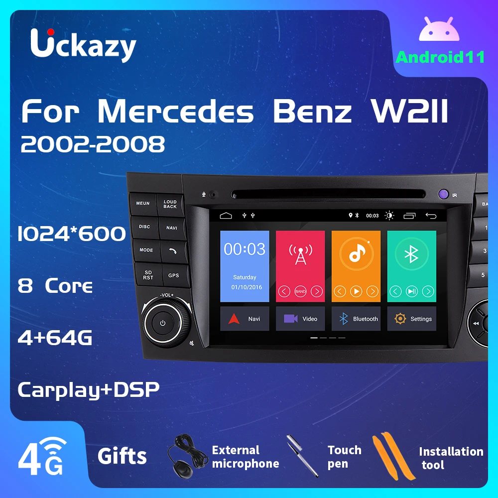 2 din Android 11 автомобильный DVD-плеер для Mercedes Benz E-class W211 E200 E220 E300 E350 E240E280 CLSCLASS W219 радио