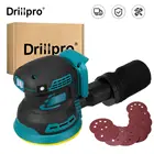 Бесщеточная орбитальная электрическая шлифовальная машина, модель дерева с наждачной бумагой 9 шт. для батареи Makita 18 в