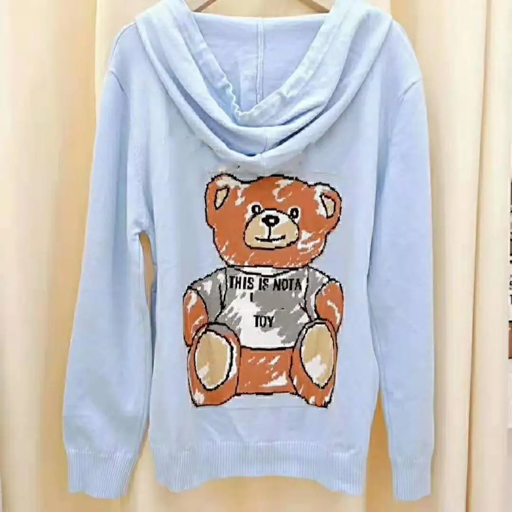 Высокое качество 2019 милый маленький медведь вязаный женский свитер пуловер с