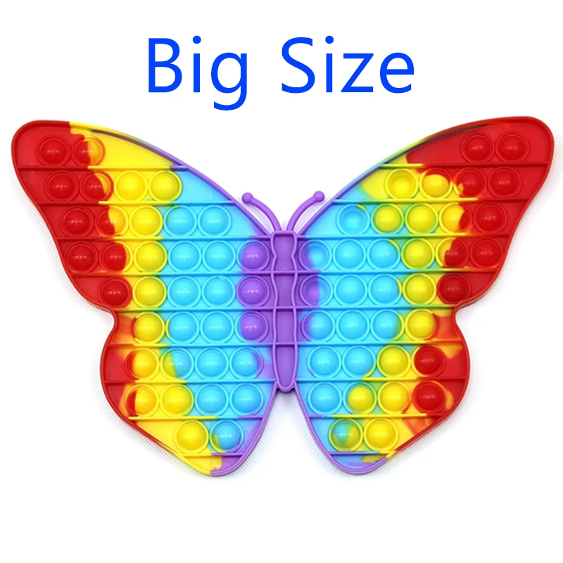 

2Pc 40cm Big Size Pops It Fidget Toys Push Bubble For Schoolbag Board Pendant Hot Adult Stress Relief Toy Popit Kids Anti-Stress