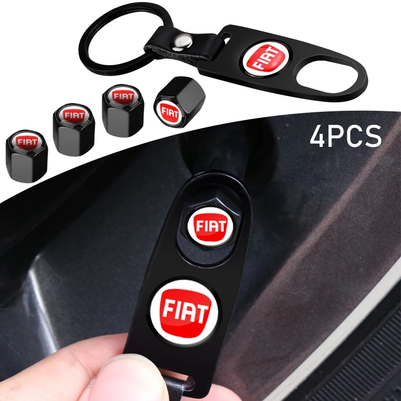 Колпачки клапанов автомобильных шин крышка штока колеса с ключом брелок для Fiat