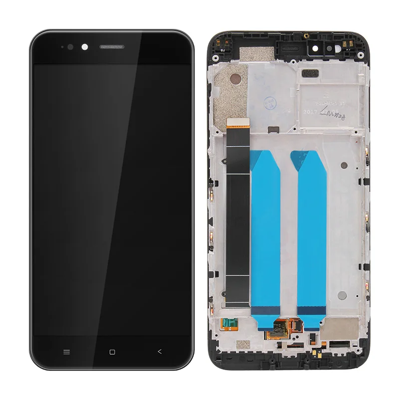 Black I With Frame Для Xiaomi Mi A1 ЖК-дисплей+ рамка 10 сенсорный экран для Xiaomi Mi 5X ЖК-экран дигитайзер Запасные части - Цвет: Black I With Frame