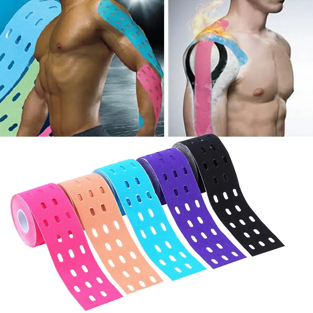 1Pc Kinesiology Tape 500x5cm Muscles Sports Care Elastic Physio Roll Punch Therapeutic Kinesio Teip Adhesive for Face Arm Leg electrical gloves