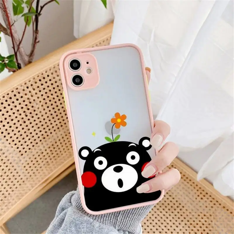 

0 Kumamoto Bear Cartoon Phone Cases Phone Case For IPhone 12 11 Pro Max XR XS Max X SE2 6s 7 8 PlusHard Shockproof Pink Case