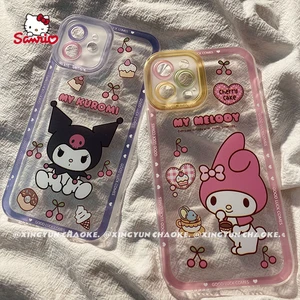 Sanrio Kuromi Melody Mobile Phone Case for iPhone13 13Pro 13Promax 12 12Pro Max 11 Pro X XS MAX XR 7 8 Plus Cartoon Cover