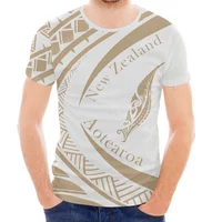 Aotearoa New Zealand Tropical Palm Leaf Creative O Neck T Shirt All Match Full Print Short Sleeve Men Clothing Print On Demand