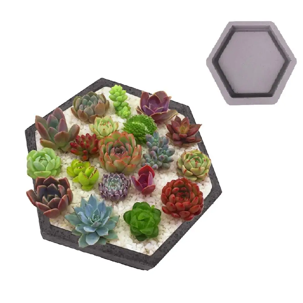 Форма Шестигранная для бетонных цветочных горшков силиконовая форма