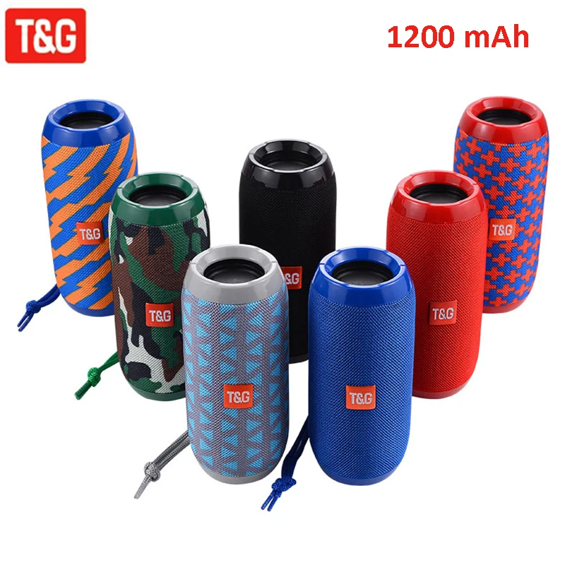 

T&G Bluetooth Speaker TG117 3D Stereo Music Surround Soundbar Wireless Speakers TF AUX USB FM Radio Boombox with Microphone