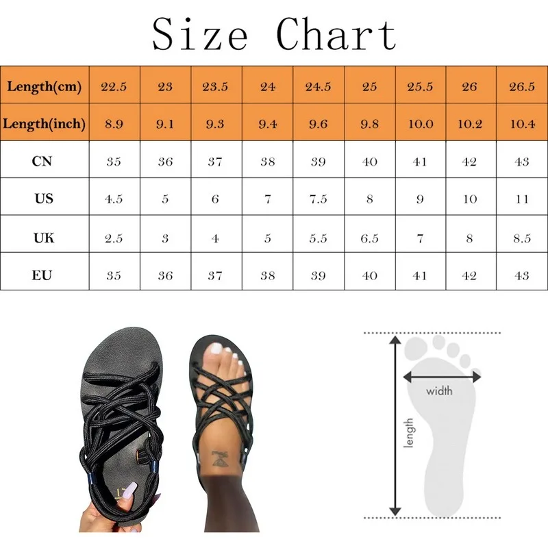 

Sandals Woman Shoes Braided Rope Beach Shoes Open Toe Ladies Beach Sandals Roman Gladiator Sandals Non-slip Flip flop