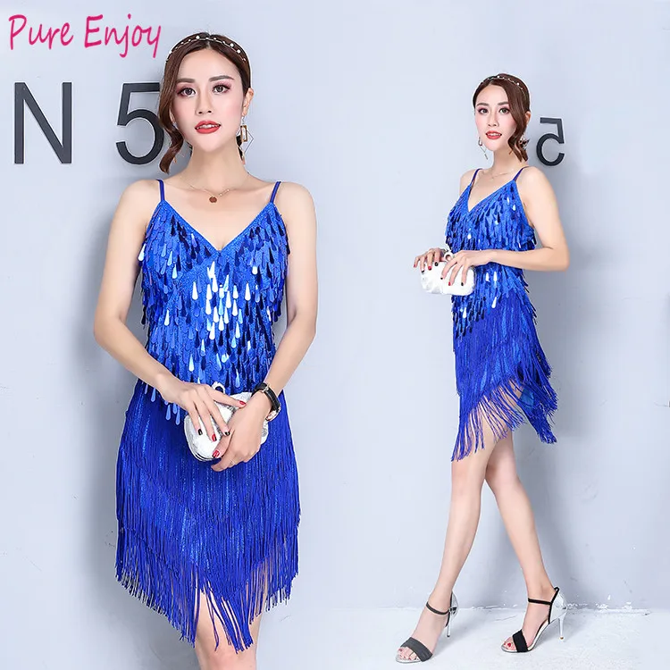 Танец живота Бальные Танцы Танго Платья Сальса Латинский Платье Женщины Черный