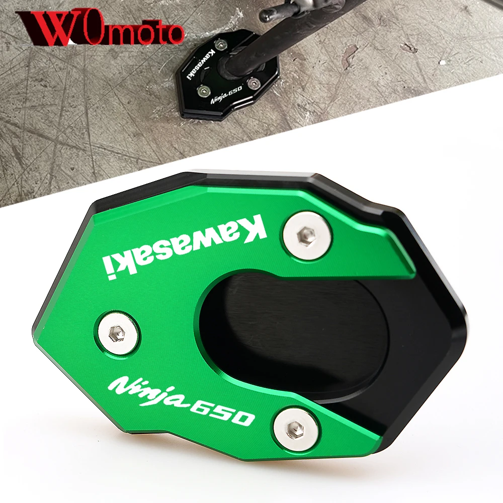 

Logo Ninja 650 For KAWASAKI Ninja650 Ninja 650 2017 2018 2019 2020 Motorcycle Kickstand Extension Plate Side Stand Enlarger Pad