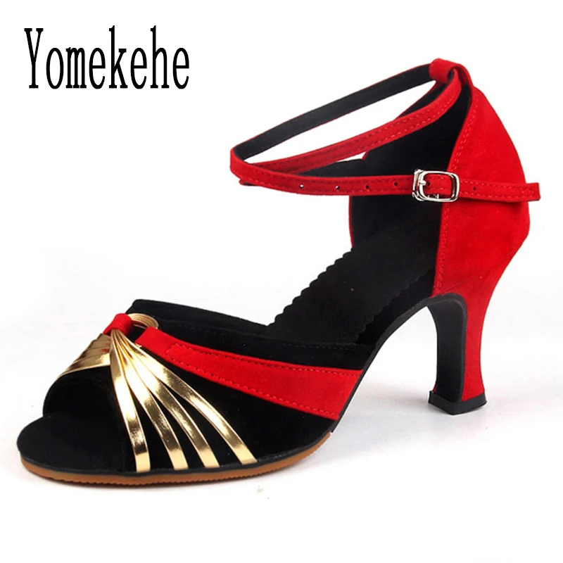 

Hot Selling Women Ballroom Latin Dance Shoes Professional Dancing Shoes Heeled Modern Ladies Girl Exercise Tango Salsa Brand New
