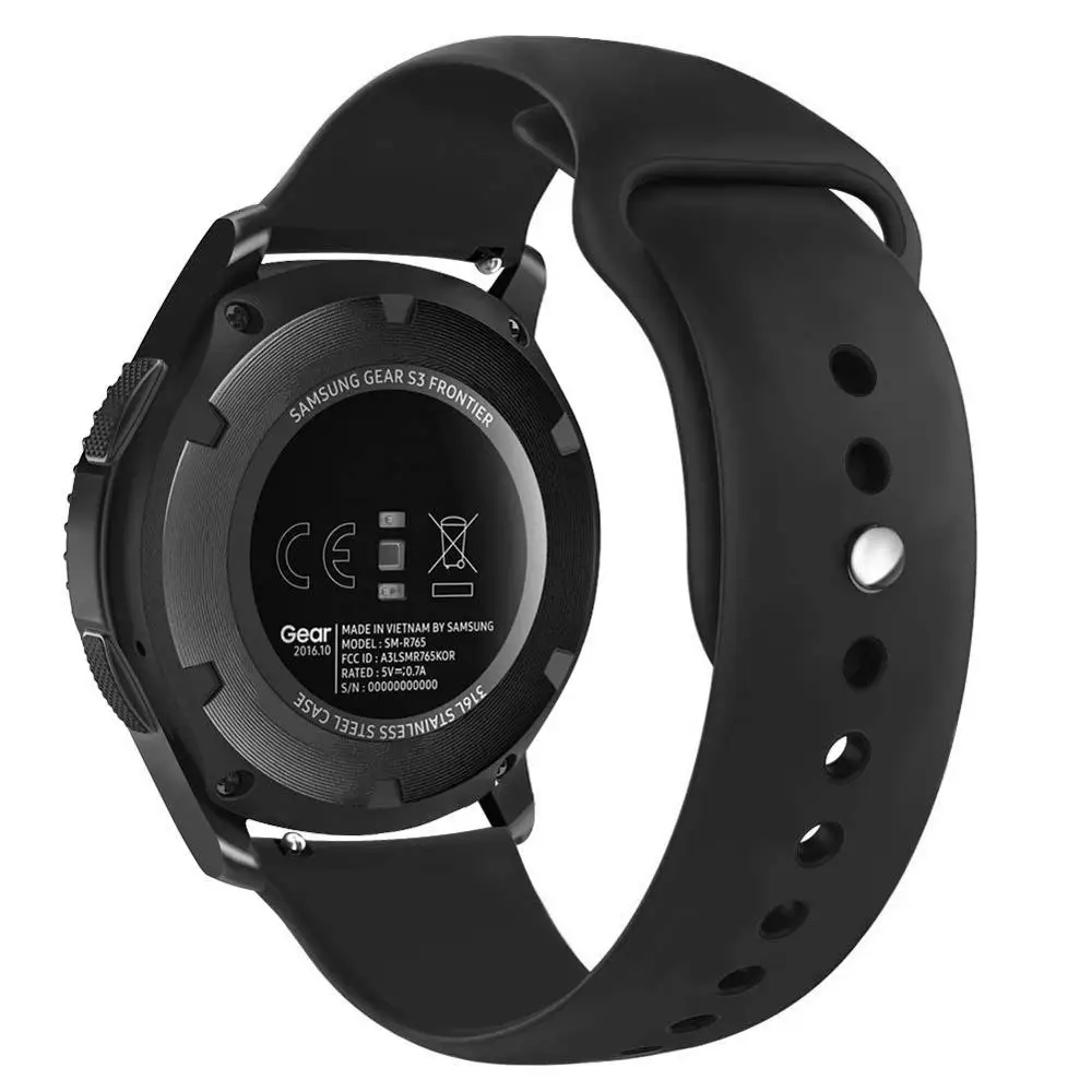 Ремешок силиконовый для Samsung Gear S3 frontier Huawei GT 2/pro браслет Galaxy watch 3/46 мм/42 мм/Active
