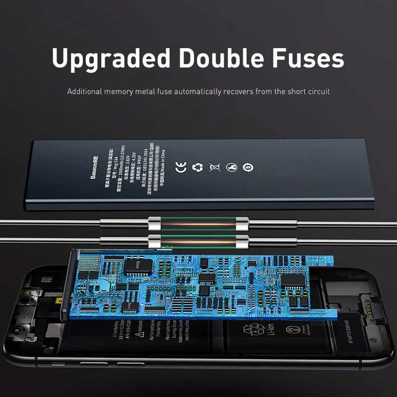 Baseus 3500 мАч аккумулятор для мобильного телефона высокой емкости iPhone 6 Plus 6S