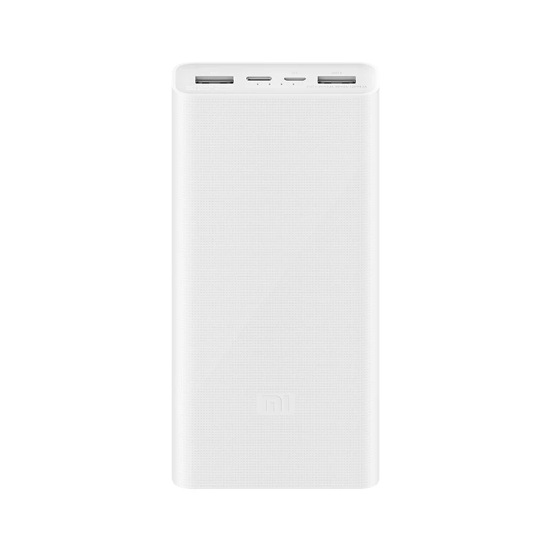 Белый Xiao mi power Bank 3 20000 мАч портативное зарядное устройство с поддержкой QC3.0 Dual usb type-C mi внешний аккумулятор 20000 для телефона - Цвет: Белый