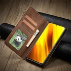 Магнитный чехол-книжка для Xiaomi Poco X3 Nfc, Redmi Note 9, 9s, 9 pro max, 8, 8pro, кожа, ультратонкий