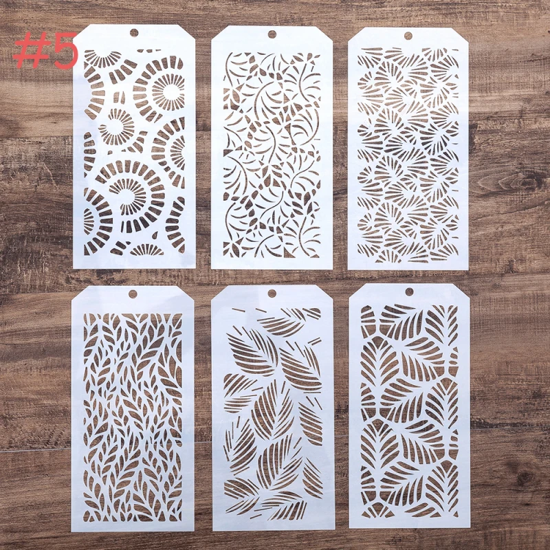 6 шт. 12х24 см бесшовный трафарет для скрапбукинга альбом рисования изготовление