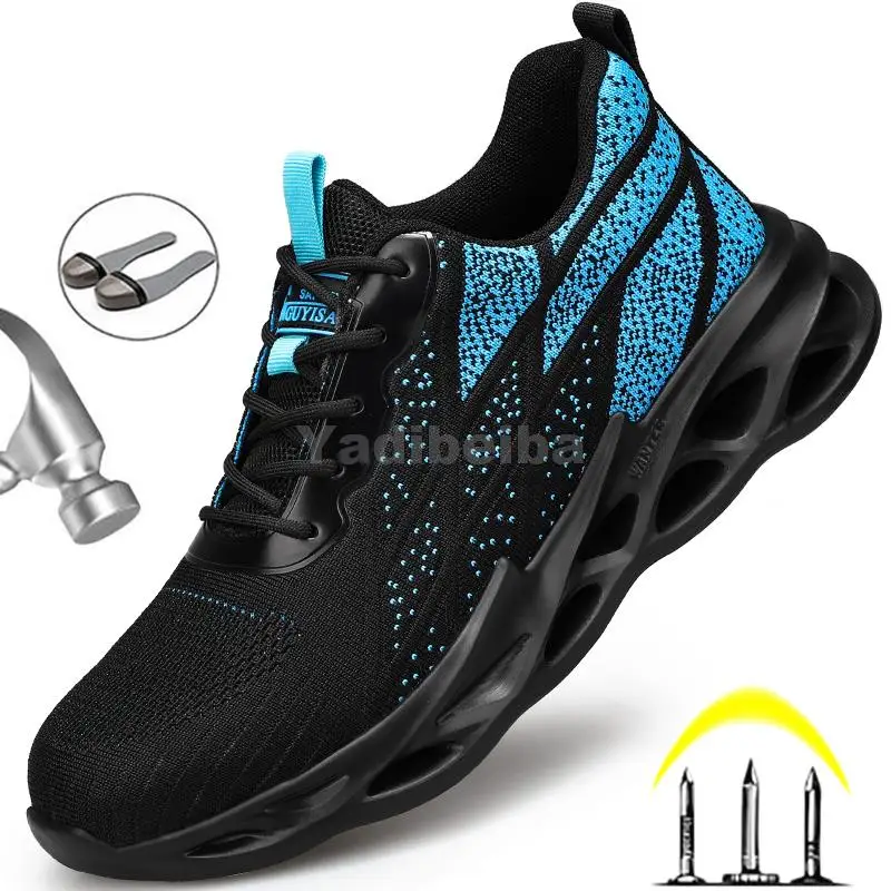 

Fashion Work Shoes Sneakers Steel Toe Cap Safety Shoes Man Boots 2021 New Indestructible Shoes Puncture-Proof Industrial Shoes