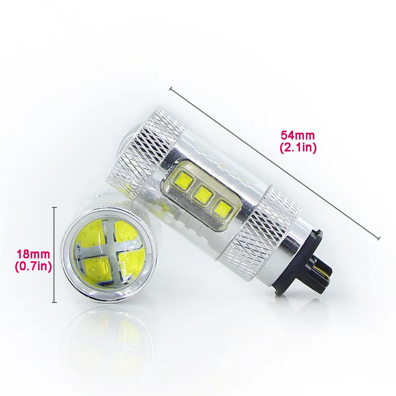 Оптовая продажа в форме рога единорога (10 шт.) светодиодный PW24W PWY24W PWY24WSV лампа 80 Вт