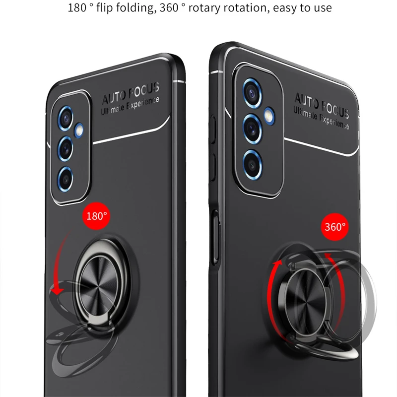 For Samsung Galaxy M52 5G Case For Samsung M52 5G Cover Bumper TPU Soft Ring Magnetic Holder For Cover Samsung M52 5G M52 Fundas