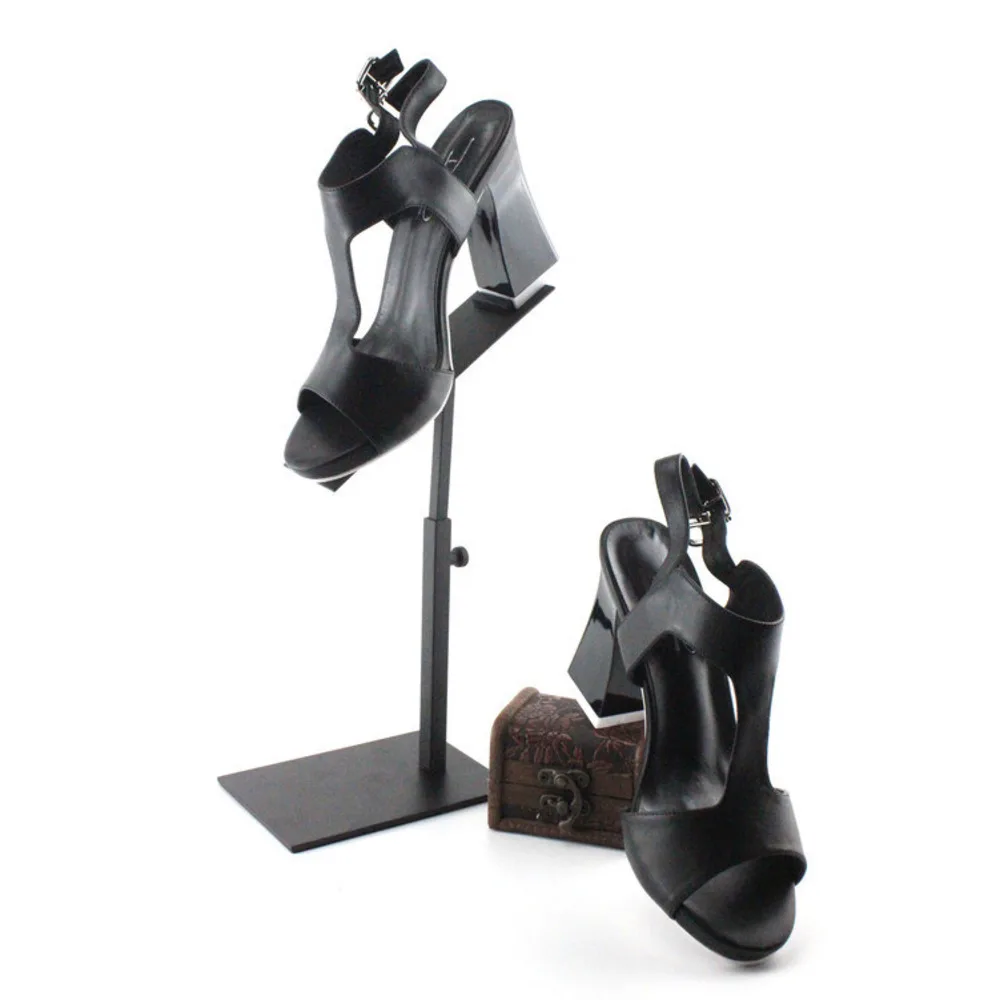 

Высококачественная черная металлическая стойка для обуви, демонстрационная подставка, подставка для обуви, подставка для дисплея, регулир...