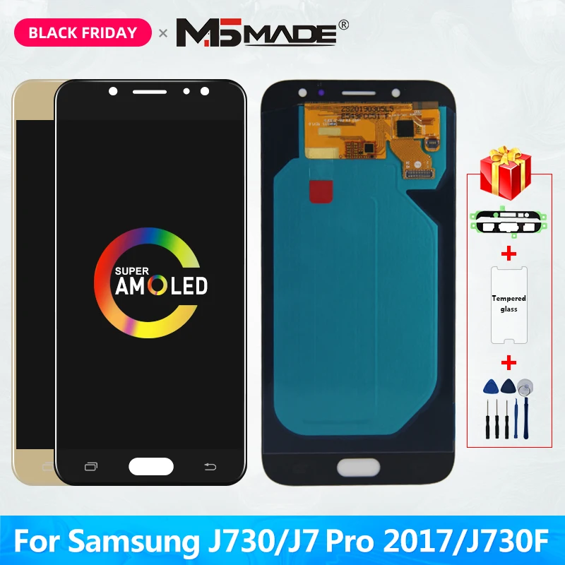 Original Super Amoled LCD For Samsung Galaxy J7 Pro J730 J730F LCD Display and Touch Screen Digitizer Assembly Parts
