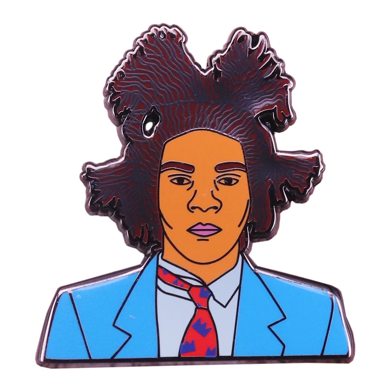 Эмалированная брошь Basquiat в виде граффити художественная значок художника модная