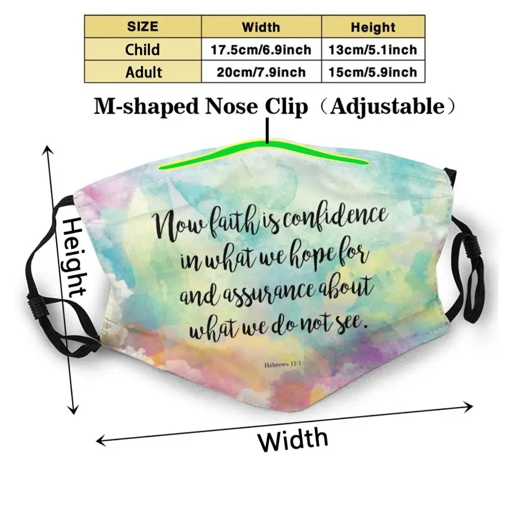 Маска многоразовая для лица с фильтром Пылезащитная вдохновляющая Библия