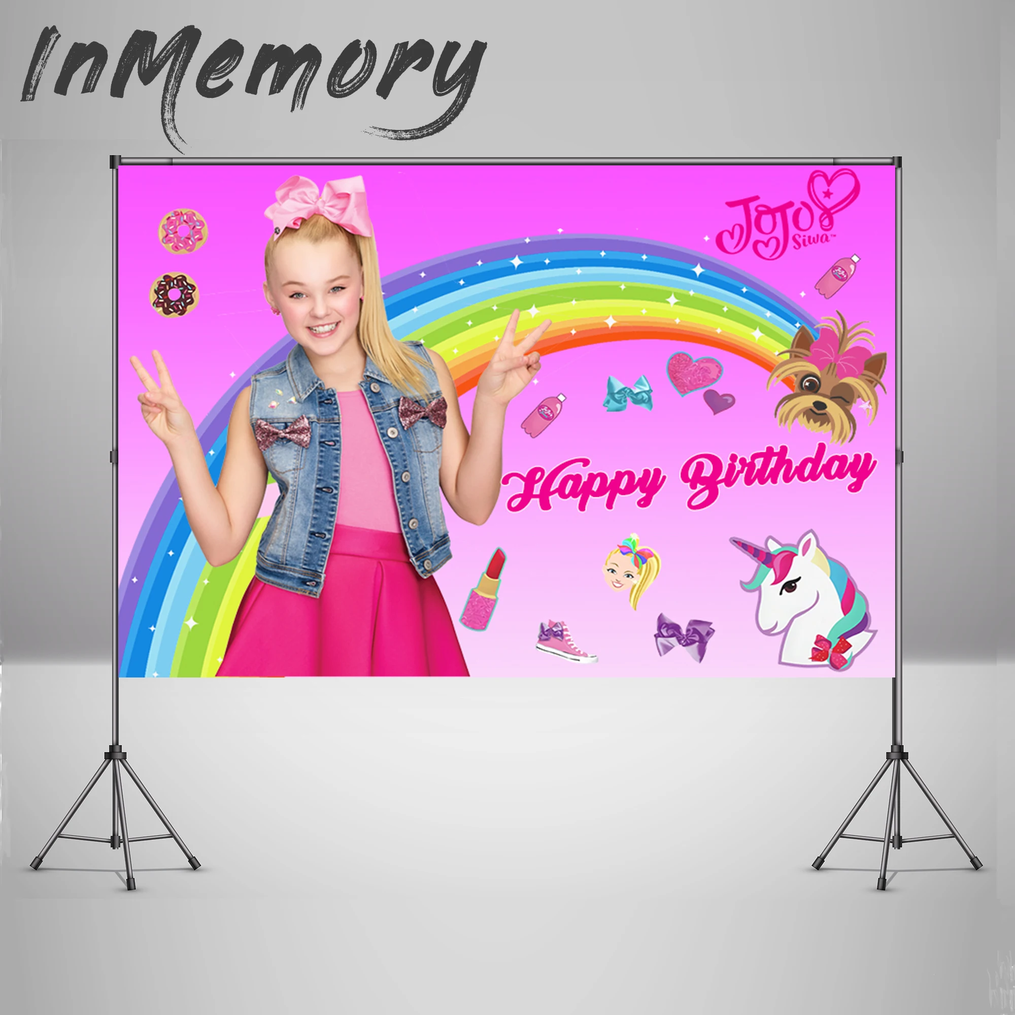 Виниловый фон для фотосъемки с изображением единорога детей первого дня