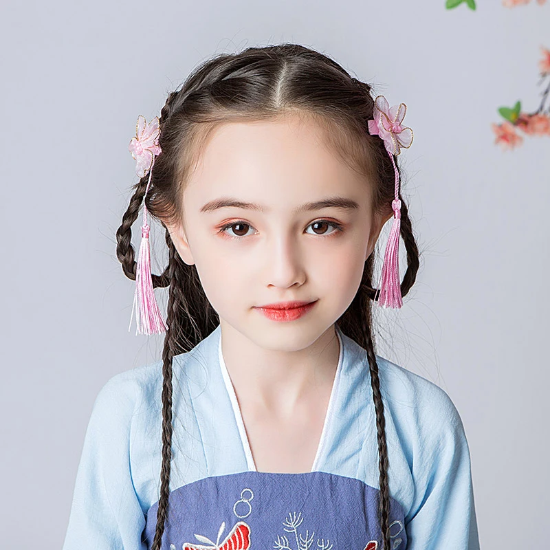 Детский hanfu античный супер фея головной убор аксессуары для девочек кисточка шаг