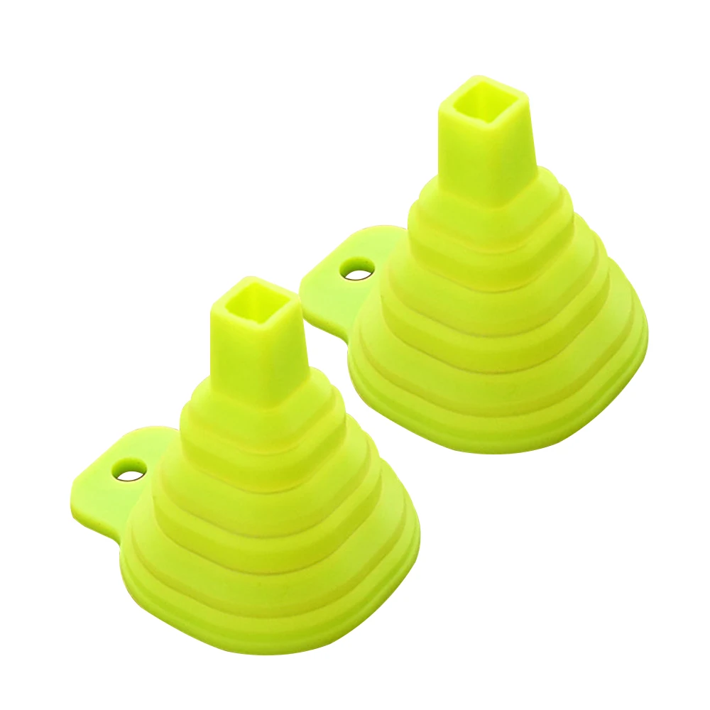 100% Пищевая силиконовая Складная воронка Гибкая кухонная Воронка для перекачки