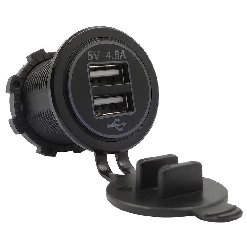 DIY 4.8A двойное зарядное устройство USB водонепроницаемая розетка двойной адаптер
