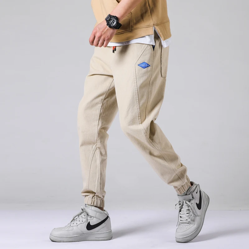 Мужские джинсы с широкими штанинами классические мотоциклетные шаровары в стиле