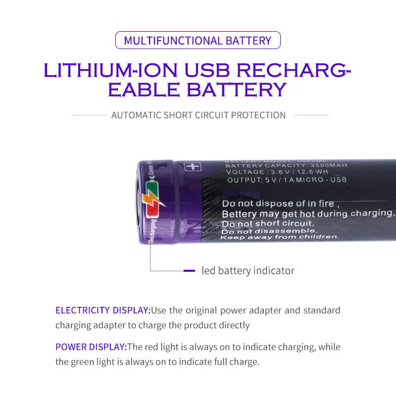 Аккумулятор для ноутбука 8 шт литровый аккумулятор энергии USB 5000 мл Li Ion Rechargebale