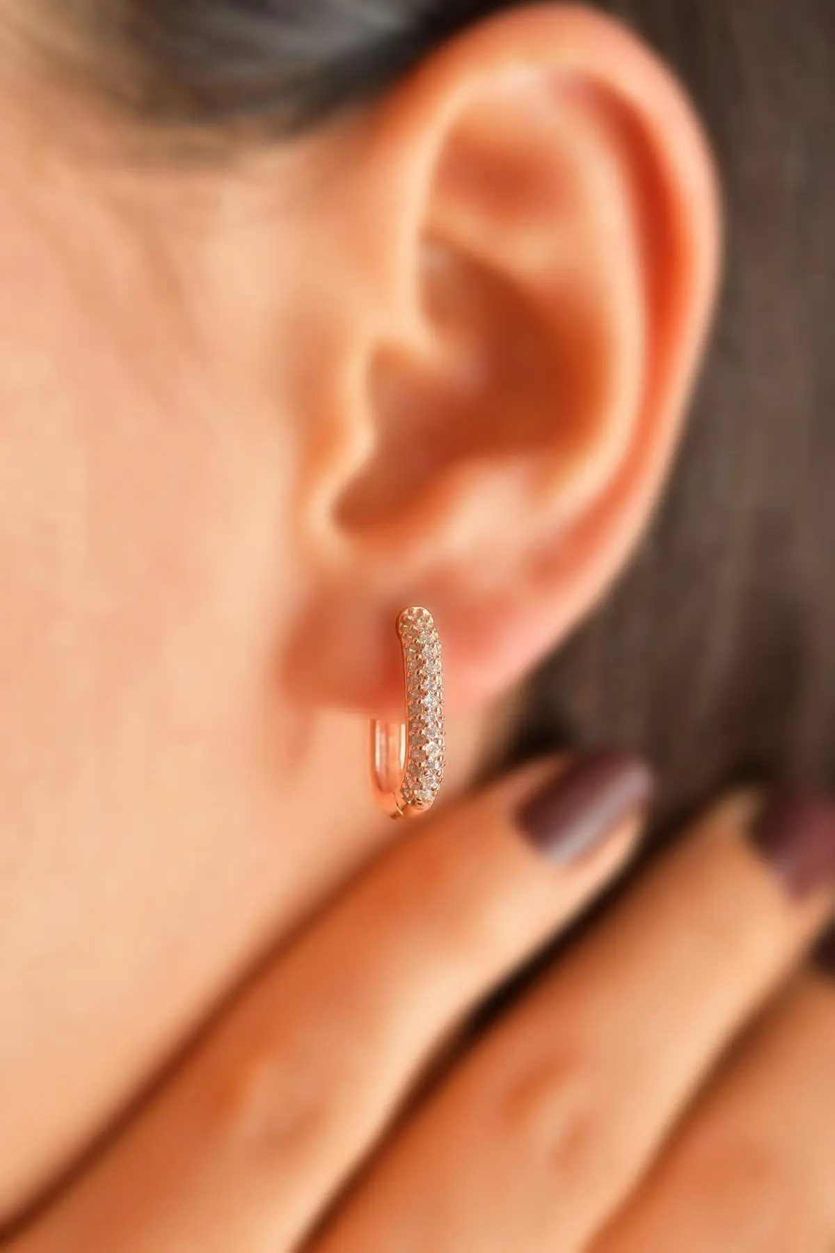 

2021 new fashion women's ring silver earrings hoop earrings women jewelry silver color rectangular hoops party birthday gifts