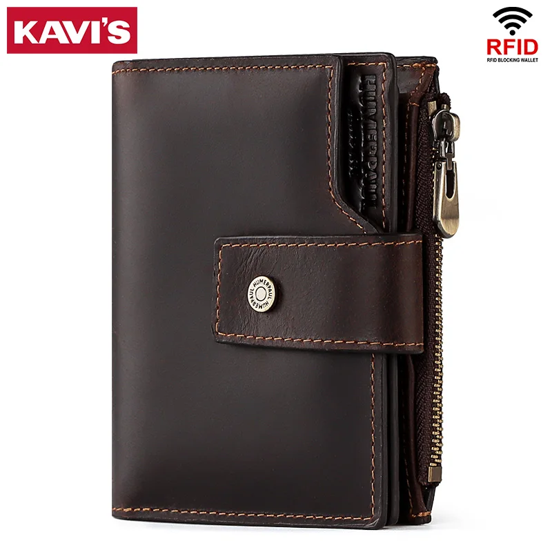 Бренд KAVIS 2020 мужской кошелек из воловьей кожи держатель для карт клатч Portomonee Perse