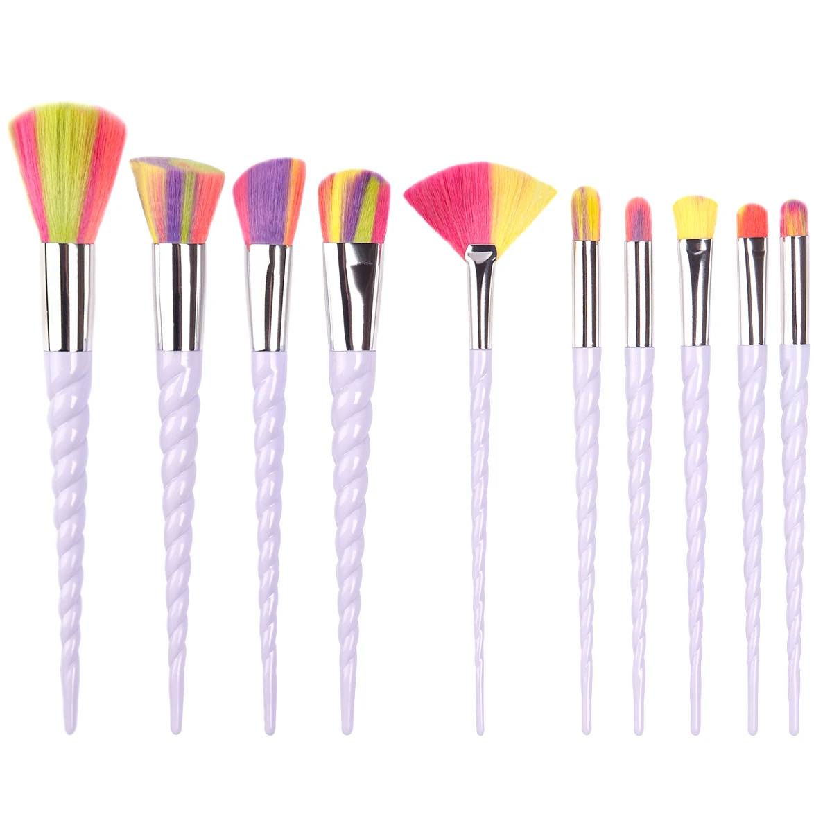 10 шт. Профессиональный набор кистей для макияжа в виде единорога тональный