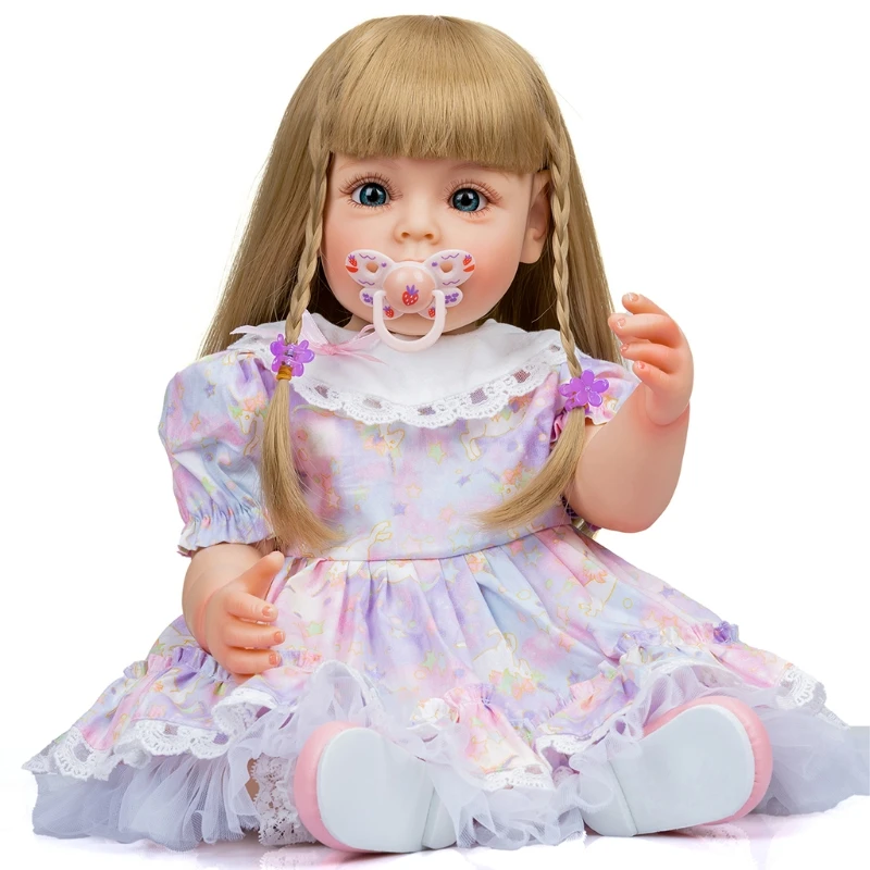 

2021 New 21in/55cm Realistic Reborn Lovely Baby Dolls Lifelike Figure Toy with Pacifiers