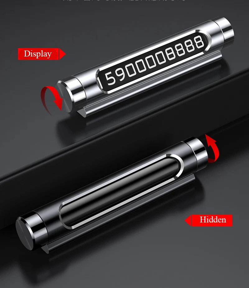 

Car Temporary Parking Card Telephone Number Holder Auto Park Mobile Phone Number Plate Car Numbers Stickers