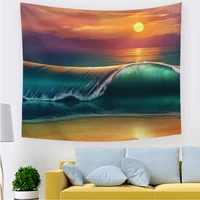 2022 wall tapestry wall hanging tapestries hawaiian wave wall tapestries splendid sea with sun for home living room dorm decor