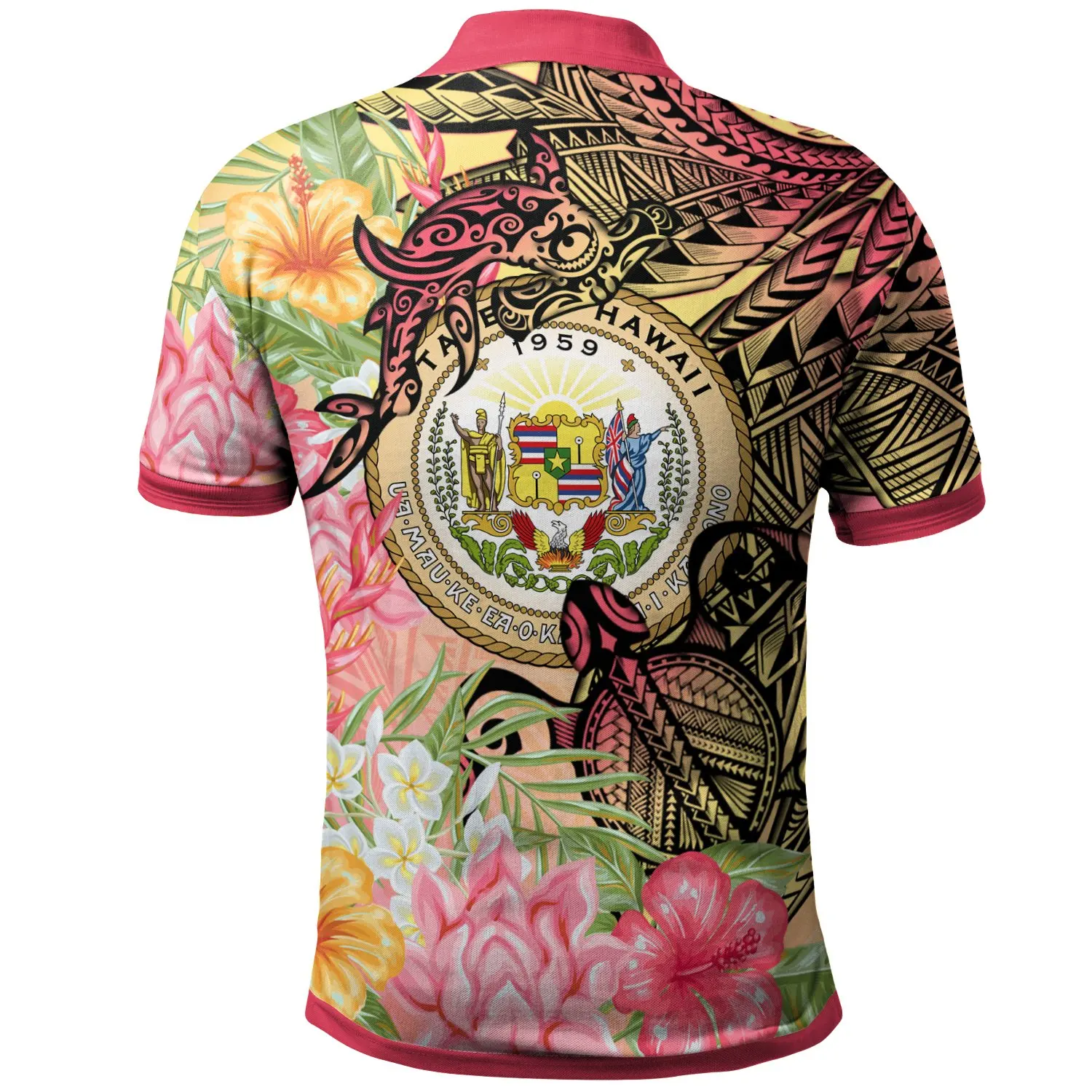 

Hawaii 3D Printed Polo Shirt Athletic Style Personalised Summer Fashion Flower Men Short Sleeve Design Can Custom DropShipping