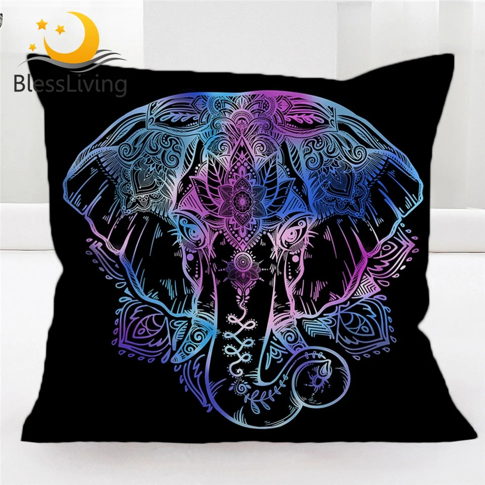 Декоративные наволочки с рисунком слона лотоса цветов | Дом и сад